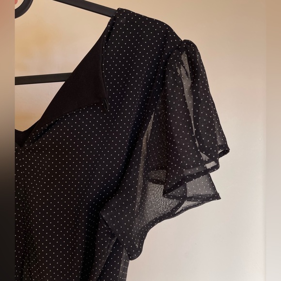 Dotted light fabric little black dress purchased from a Ukrainian boutique - Picture 3 of 4